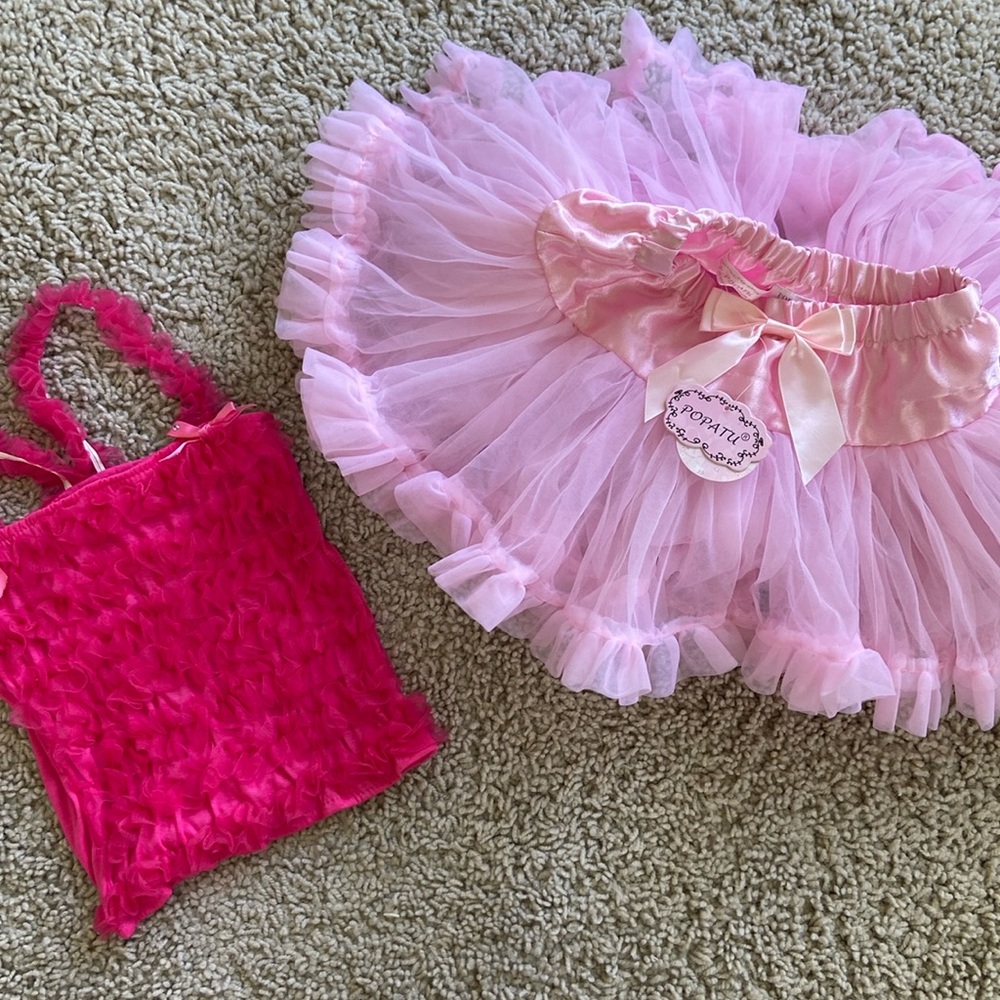 Popatu tutu skirt and top. Princess Dance Photoshoot Medium child NWT beautiful